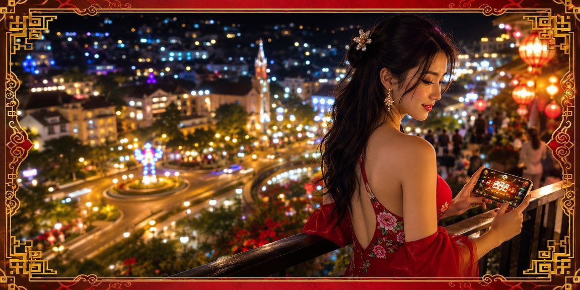 Khung cảnh lễ hội game bài với khuyến mãi tại Đà Lạt